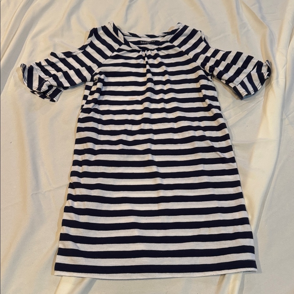 Healthtex Navy and White Striped Casual Dress